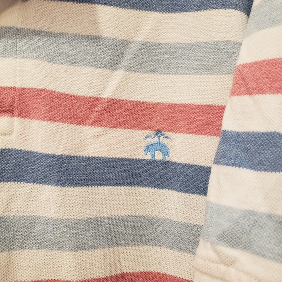 Brooks Brothers 1818 XXL 2XL Performance Polo Shirt Mens Red White Blue Pique - Picture 4 of 7